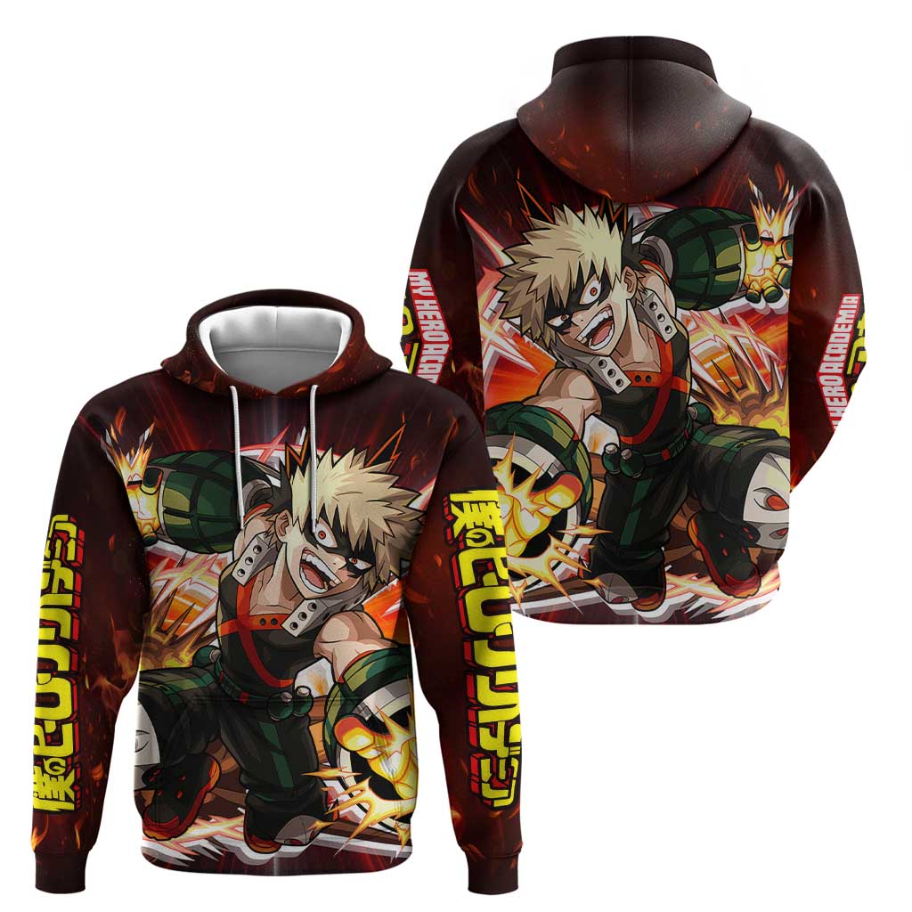Blazing Bakugo My Hero Academia Hoodie Anime Style