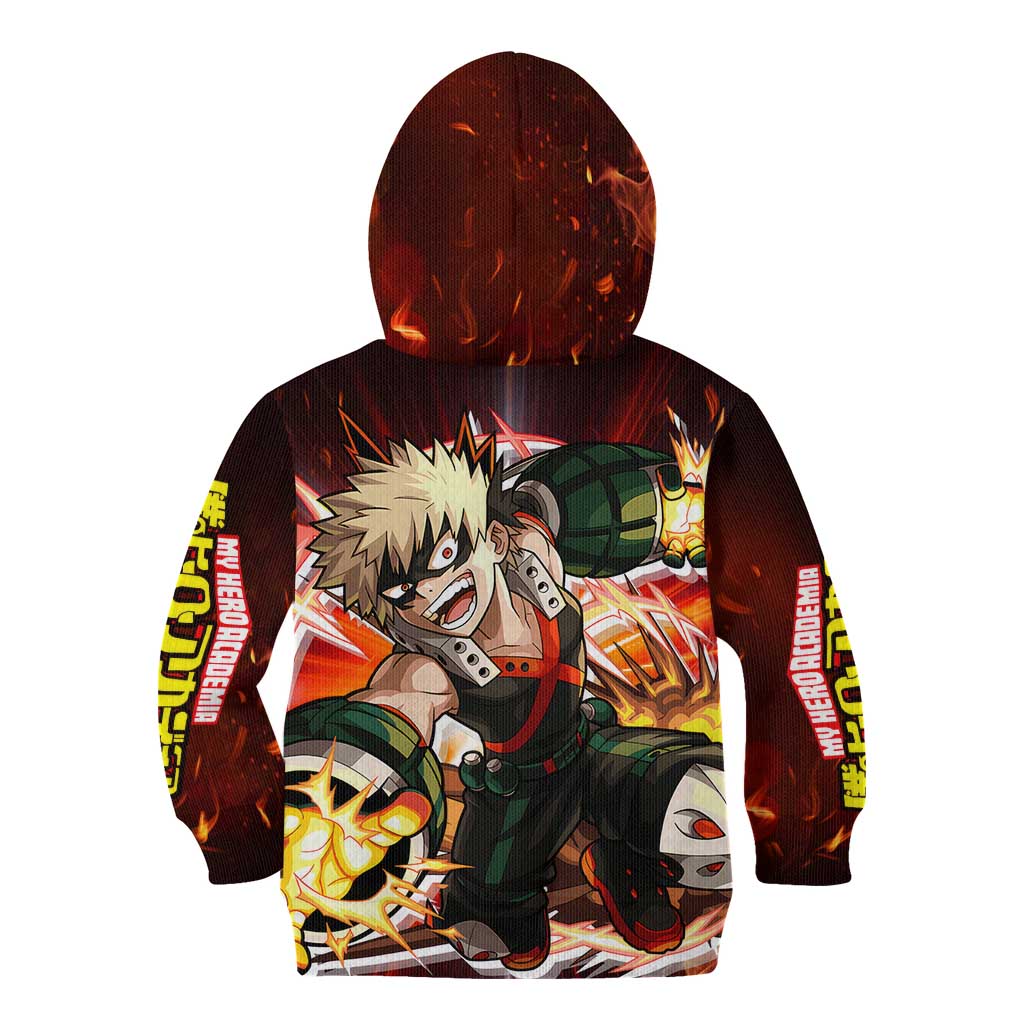 Blazing Bakugo My Hero Academia Kid Hoodie Anime Style