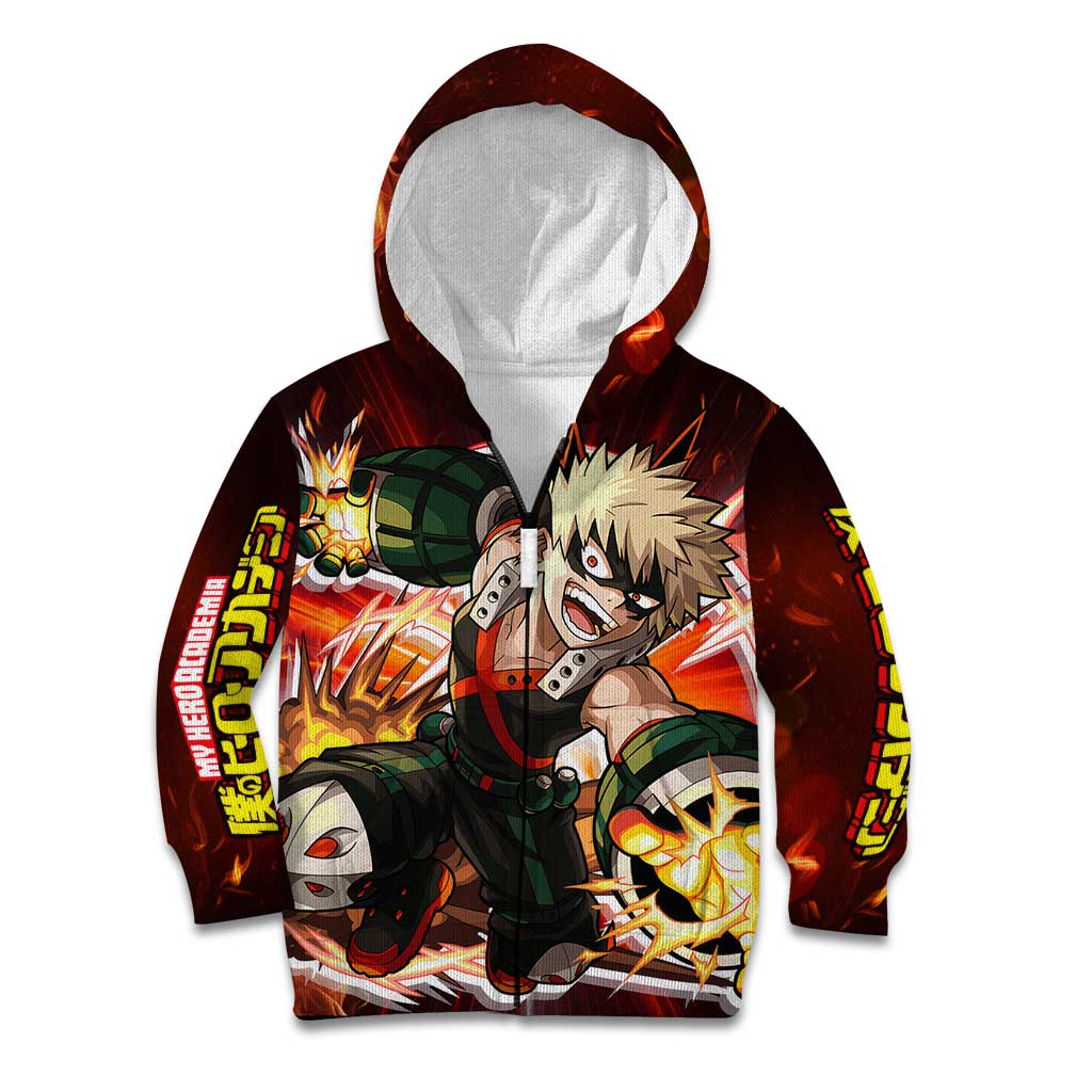 Blazing Bakugo My Hero Academia Kid Hoodie Anime Style