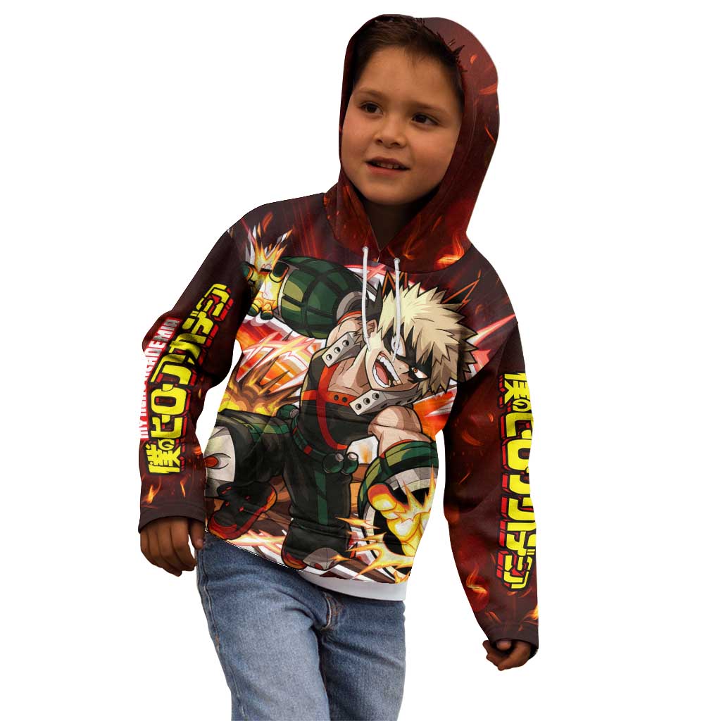 Blazing Bakugo My Hero Academia Kid Hoodie Anime Style