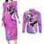 Trippy Uraraka Ochako My Hero Academia Couples Matching Long Sleeve Bodycon Dress and Long Sleeve Button Shirt Anime Mix Tie Dye Style