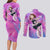 Trippy Uraraka Ochako My Hero Academia Couples Matching Long Sleeve Bodycon Dress and Long Sleeve Button Shirt Anime Mix Tie Dye Style