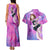 Trippy Uraraka Ochako My Hero Academia Couples Matching Tank Maxi Dress and Hawaiian Shirt Anime Mix Tie Dye Style