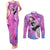 Trippy Uraraka Ochako My Hero Academia Couples Matching Tank Maxi Dress and Long Sleeve Button Shirt Anime Mix Tie Dye Style