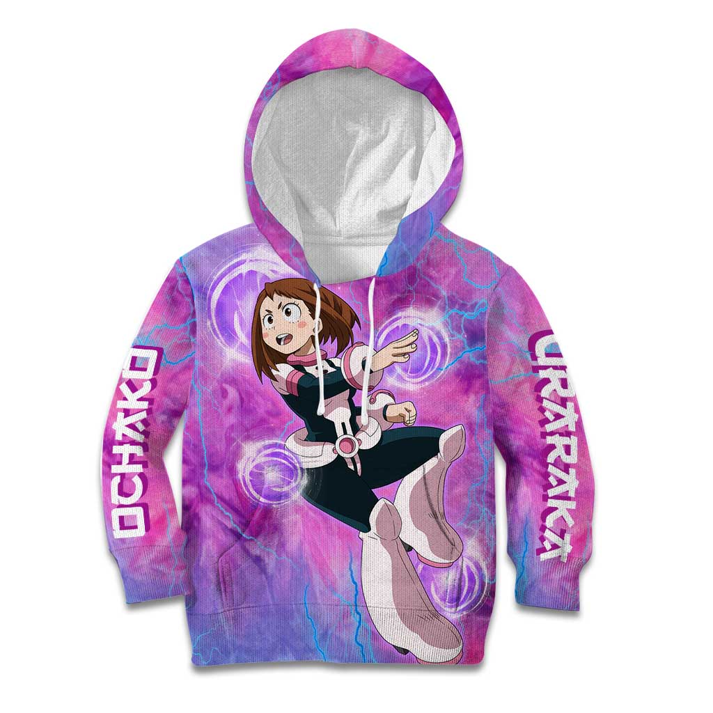 Trippy Uraraka Ochako My Hero Academia Kid Hoodie Anime Mix Tie Dye Style