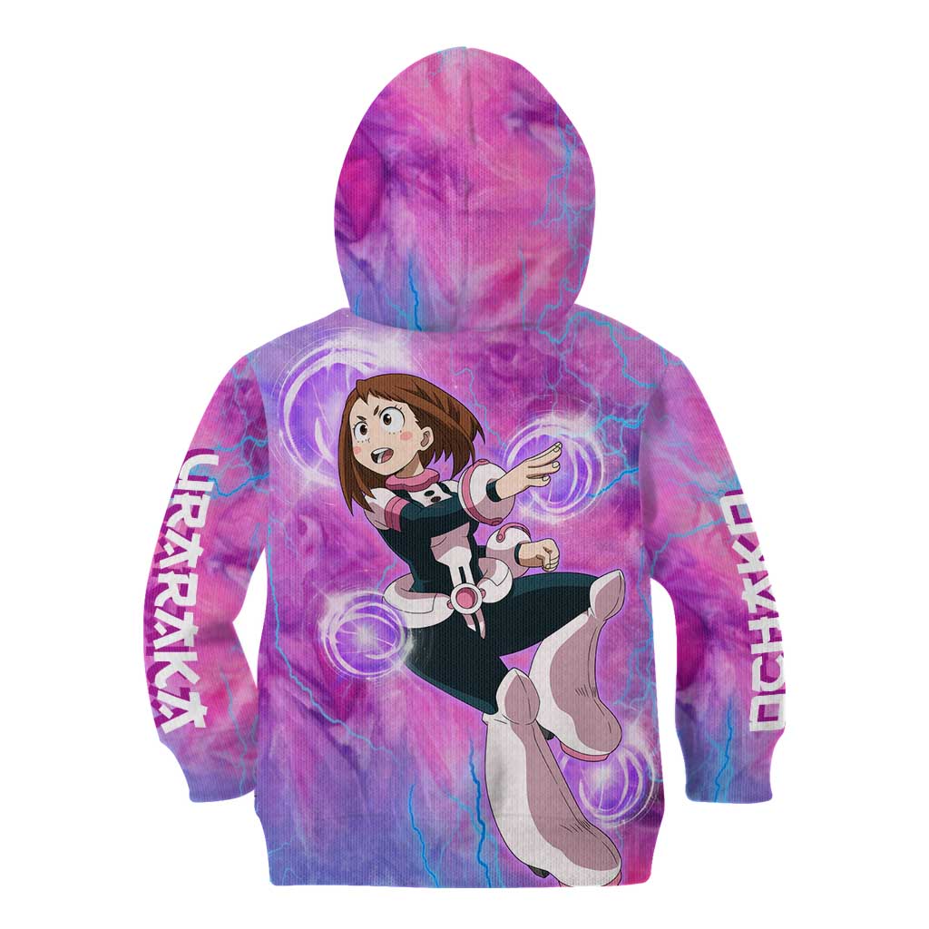 Trippy Uraraka Ochako My Hero Academia Kid Hoodie Anime Mix Tie Dye Style