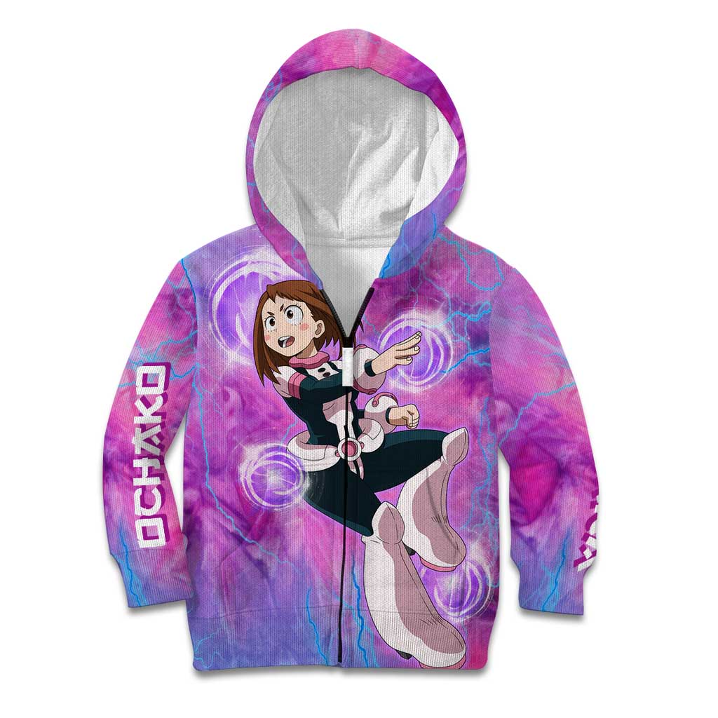 Trippy Uraraka Ochako My Hero Academia Kid Hoodie Anime Mix Tie Dye Style