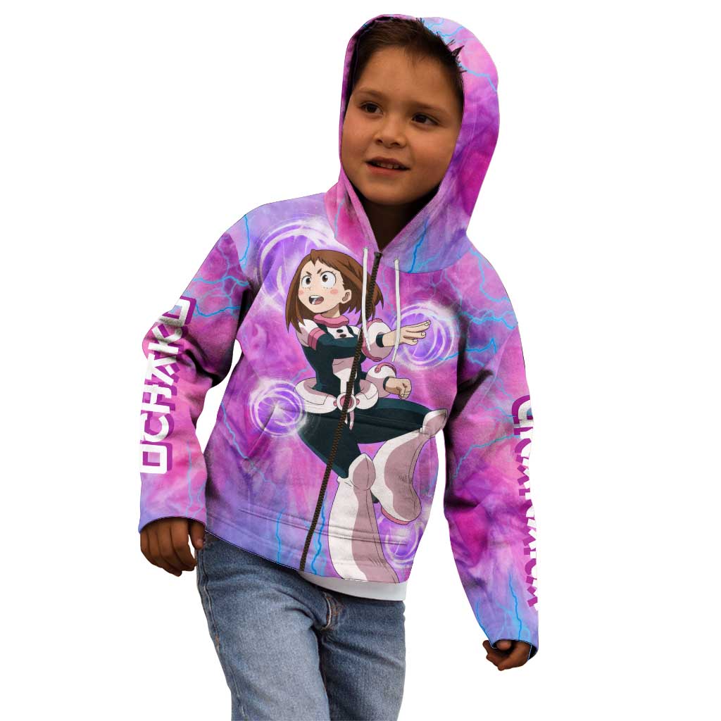 Trippy Uraraka Ochako My Hero Academia Kid Hoodie Anime Mix Tie Dye Style