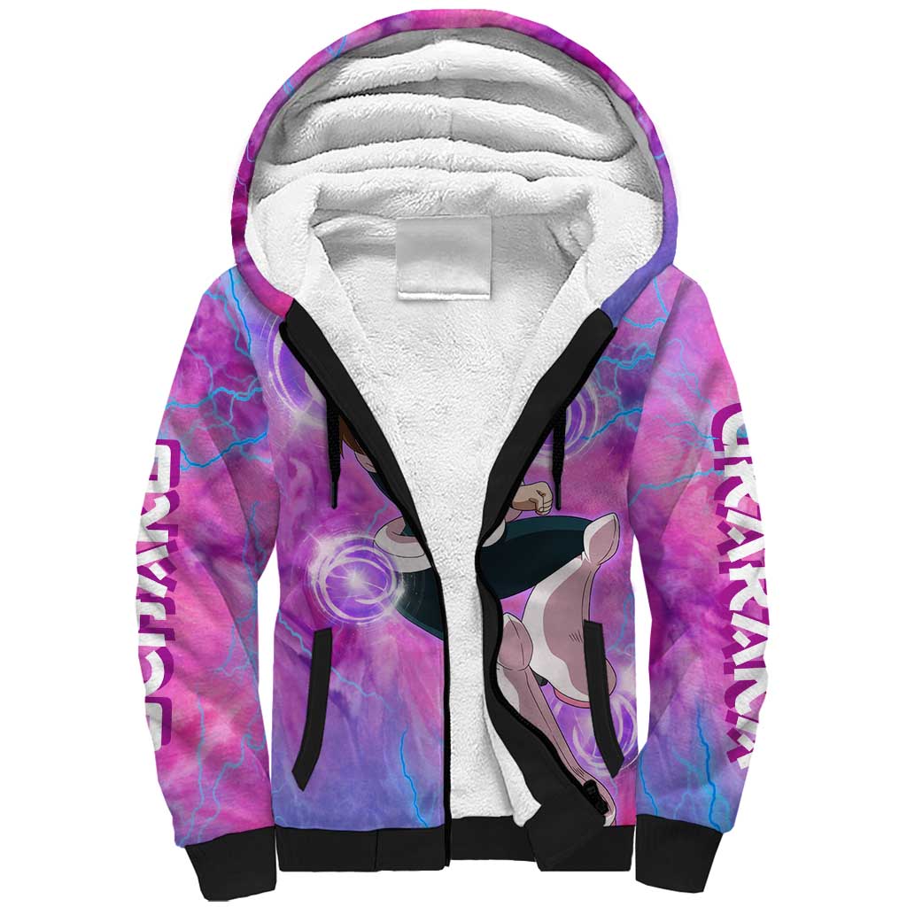 Trippy Uraraka Ochako My Hero Academia Sherpa Hoodie Anime Mix Tie Dye Style