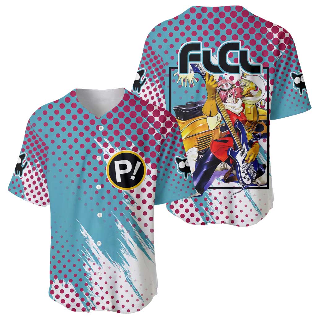 Neon FLCL Baseball Jersey Anime Style