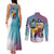 Neon FLCL Couples Matching Tank Maxi Dress and Long Sleeve Button Shirt Anime Style