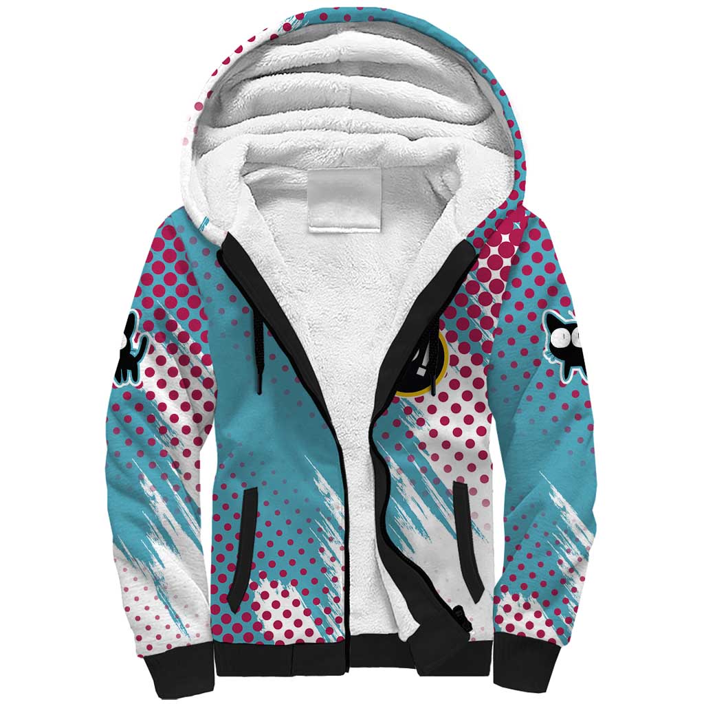 Neon FLCL Sherpa Hoodie Anime Style