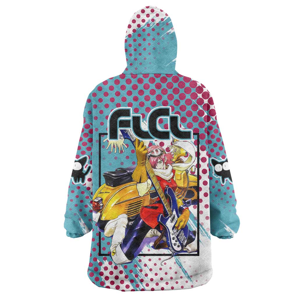 Neon FLCL Wearable Blanket Hoodie Anime Style