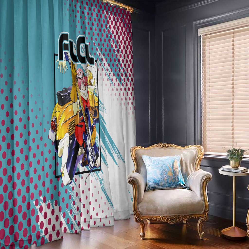 Neon FLCL Window Curtain Anime Style