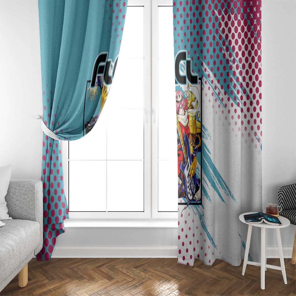 Neon FLCL Window Curtain Anime Style