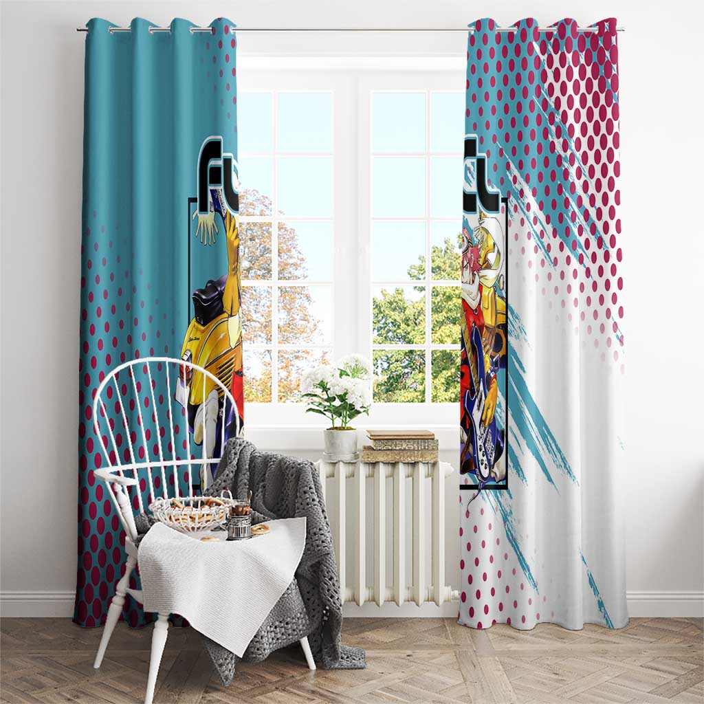 Neon FLCL Window Curtain Anime Style