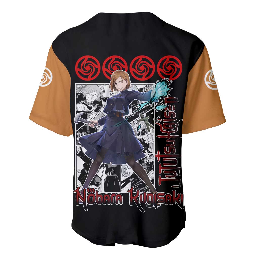 Nobara Kugisaki  - Jujutsu Kaisen Baseball Jersey Anime Mix Manga Style