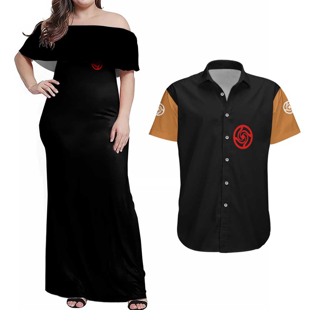 Nobara Kugisaki  - Jujutsu Kaisen Couples Matching Off Shoulder Maxi Dress and Hawaiian Shirt Anime Mix Manga Style