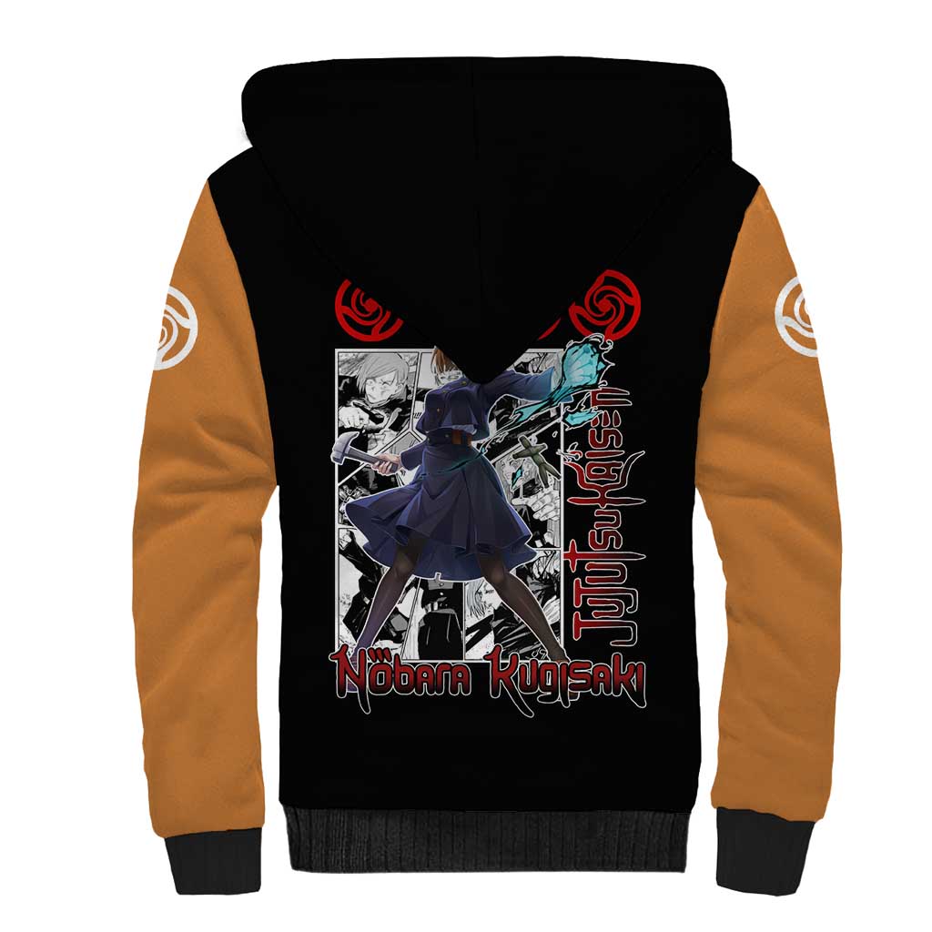 Nobara Kugisaki  - Jujutsu Kaisen Sherpa Hoodie Anime Mix Manga Style
