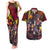Naruto Neon Bond Akatsuki Couples Matching Tank Maxi Dress and Hawaiian Shirt Anime Mix Trippy Style