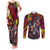 Naruto Neon Bond Akatsuki Couples Matching Tank Maxi Dress and Long Sleeve Button Shirt Anime Mix Trippy Style