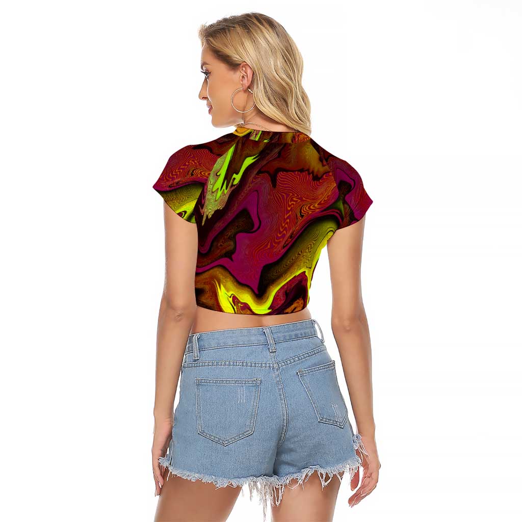 Naruto Neon Bond Akatsuki Raglan Cropped T Shirt Anime Mix Trippy Style