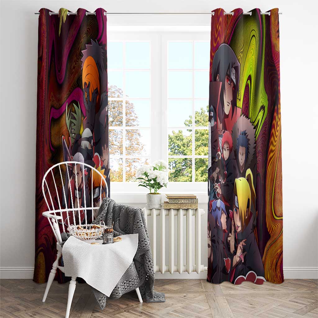 Naruto Neon Bond Akatsuki Window Curtain Anime Mix Trippy Style
