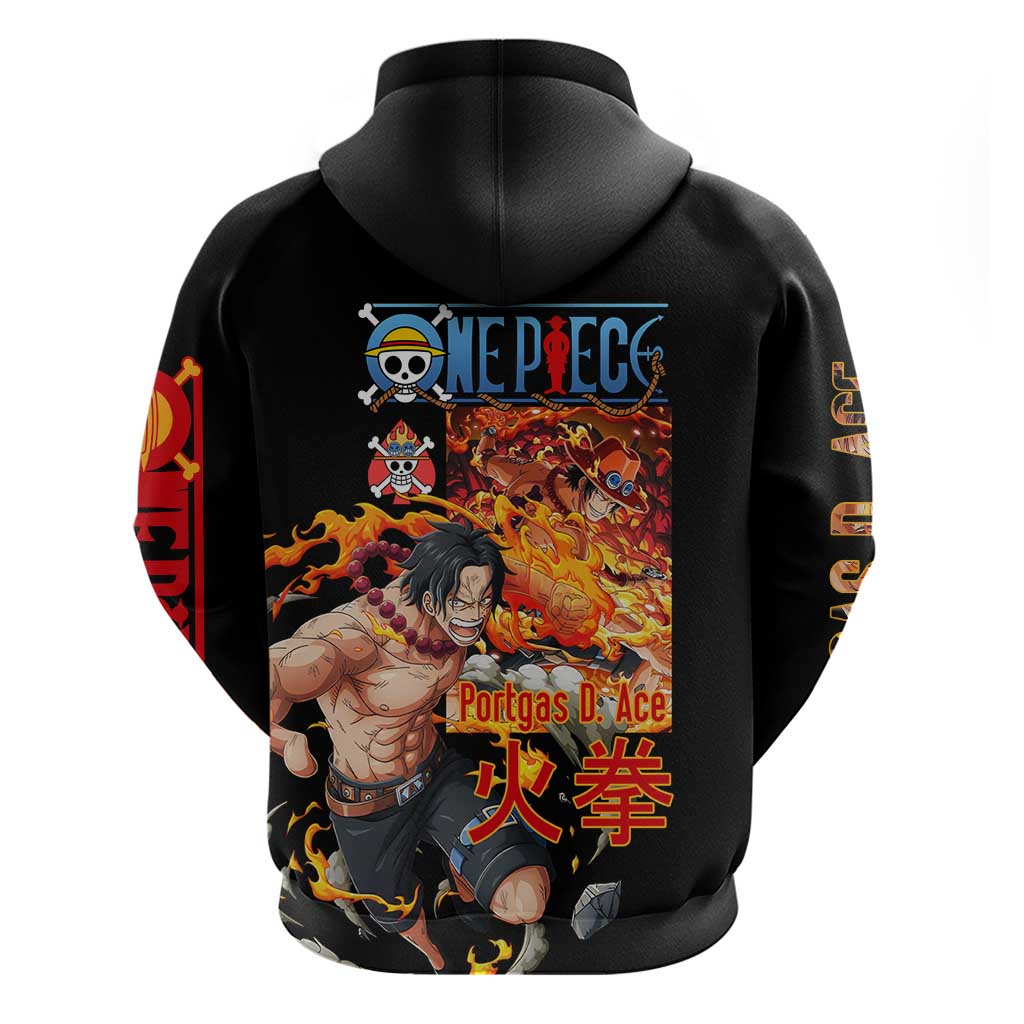Portgas D. Ace V2 One Piece Hoodie Anime Style