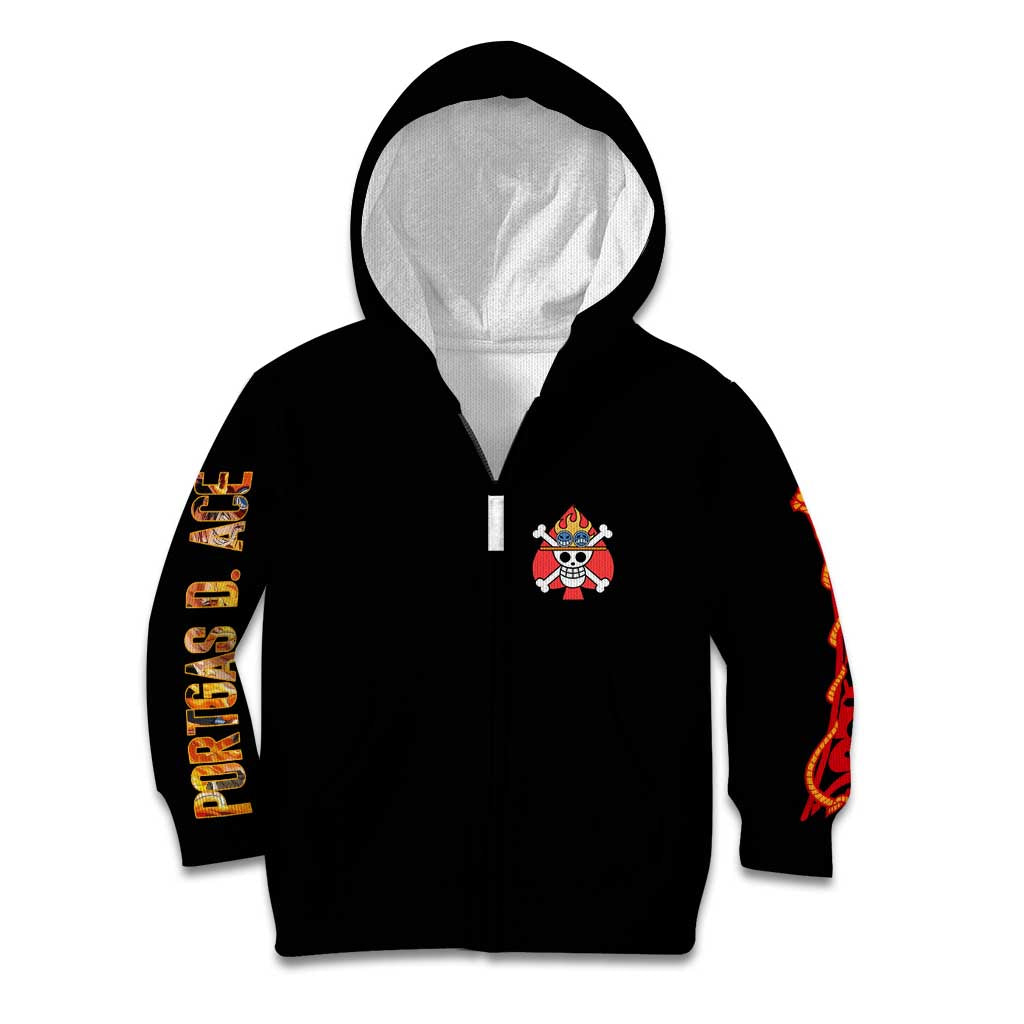 Portgas D. Ace V2 One Piece Kid Hoodie Anime Style