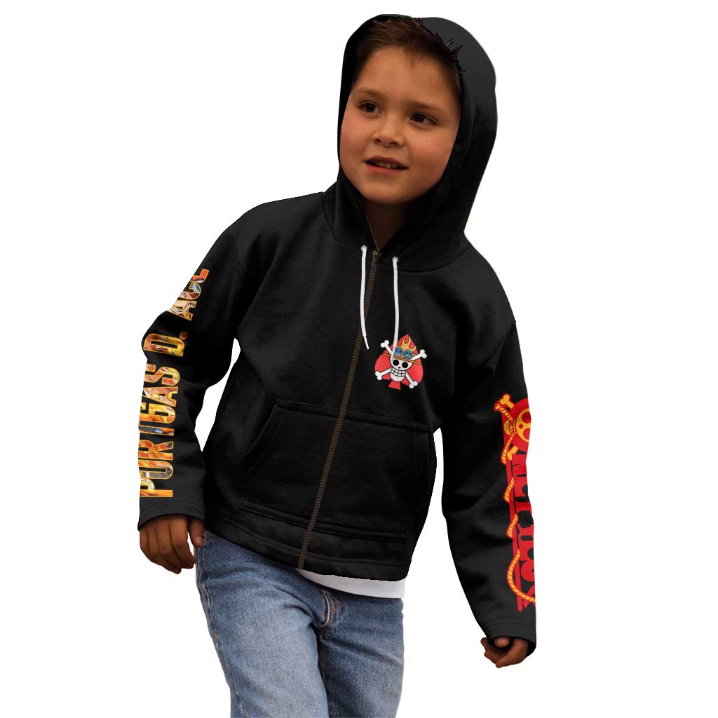 Portgas D. Ace V2 One Piece Kid Hoodie Anime Style