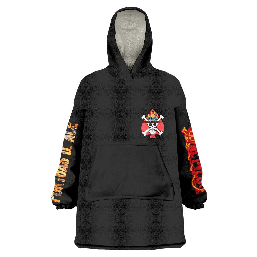 Portgas D. Ace V2 One Piece Wearable Blanket Hoodie Anime Style
