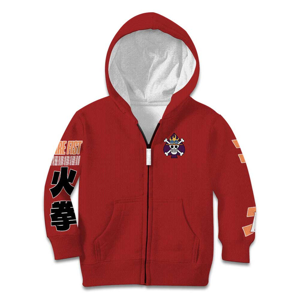 Fire Fist - Portgas D. Ace One Piece Kid Hoodie Anime Style
