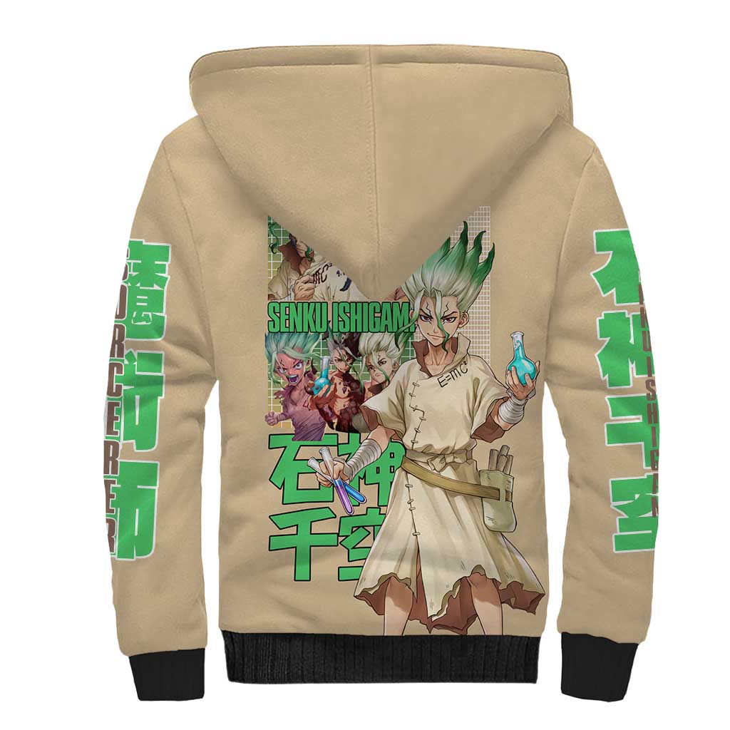 Senku Ishigami Dr. Stone Sherpa Hoodie Anime Style