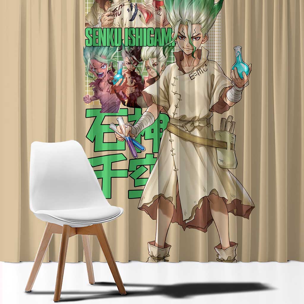 Senku Ishigami Dr. Stone Window Curtain Anime Style