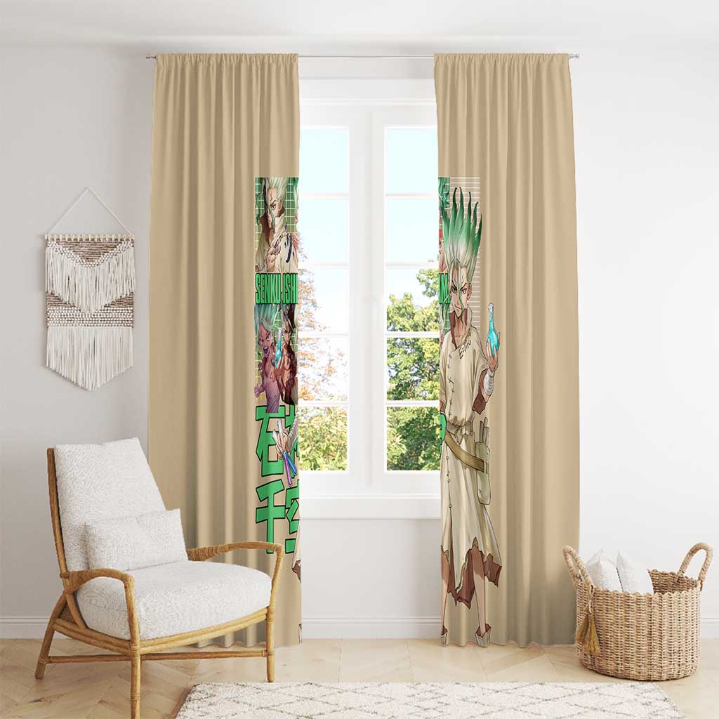 Senku Ishigami Dr. Stone Window Curtain Anime Style