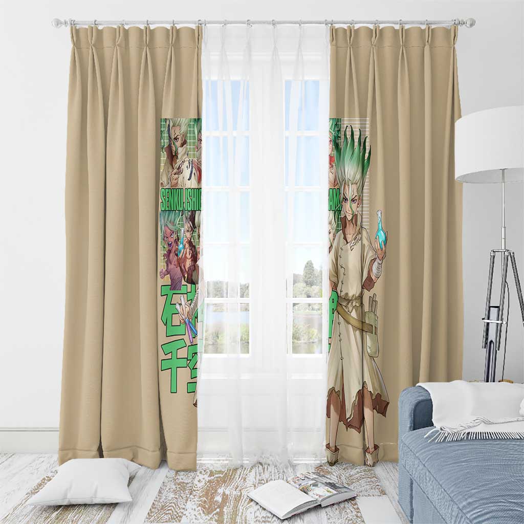 Senku Ishigami Dr. Stone Window Curtain Anime Style