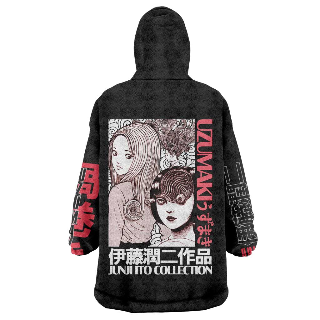 Uzumaki Junji Ito Collection Wearable Blanket Hoodie Anime Style