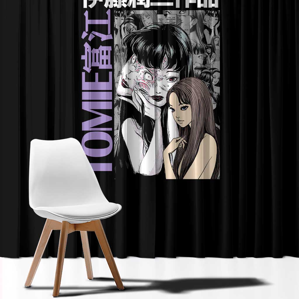 Tomie Junji Ito Collection Window Curtain Anime Style
