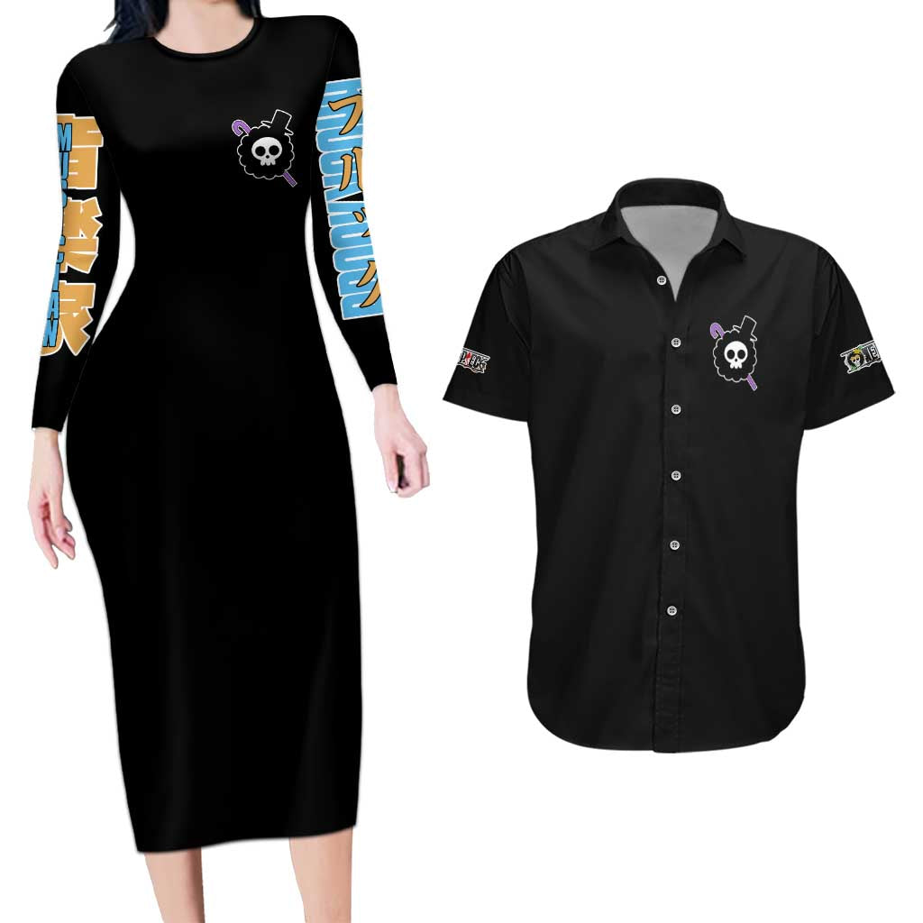 Brook V2 One Piece Couples Matching Long Sleeve Bodycon Dress and Hawaiian Shirt Anime Style