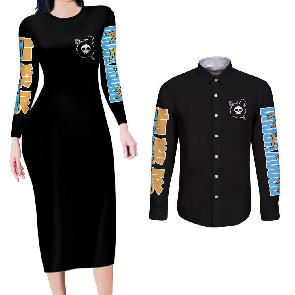 Brook V2 One Piece Couples Matching Long Sleeve Bodycon Dress and Long Sleeve Button Shirt Anime Style