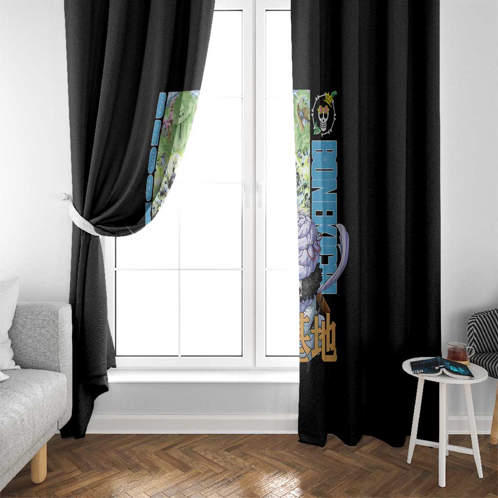 Brook V2 One Piece Window Curtain Anime Style