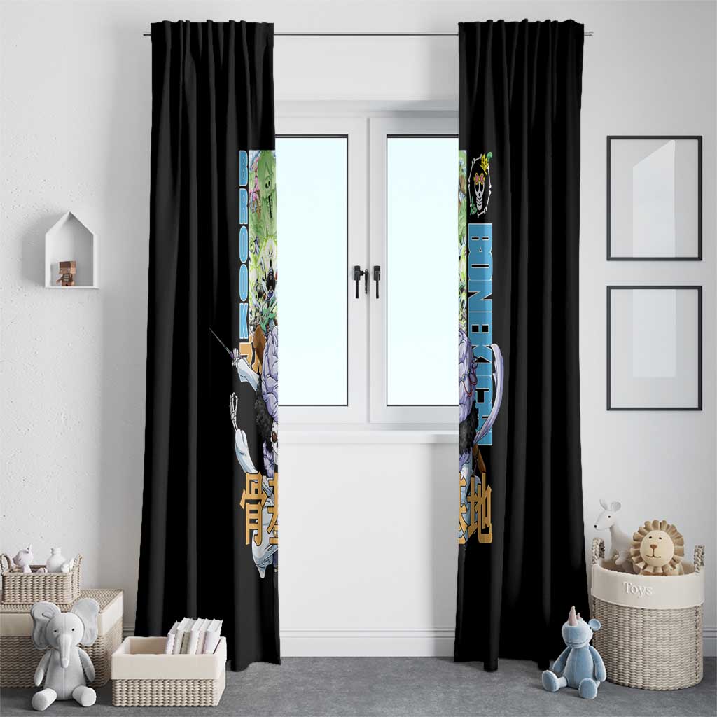 Brook V2 One Piece Window Curtain Anime Style