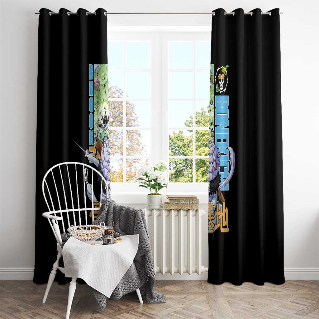 Brook V2 One Piece Window Curtain Anime Style