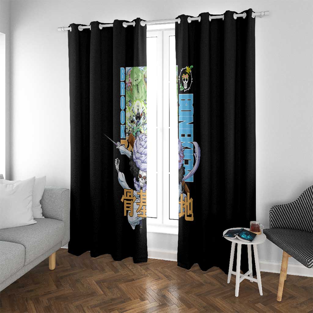 Brook V2 One Piece Window Curtain Anime Style