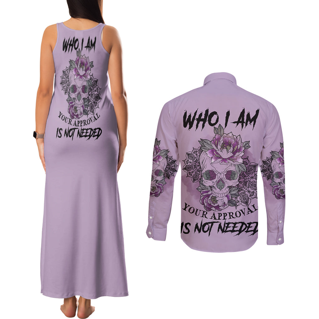 i-am-who-i-am-skull-couples-matching-tank-maxi-dress-and-long-sleeve-button-shirt