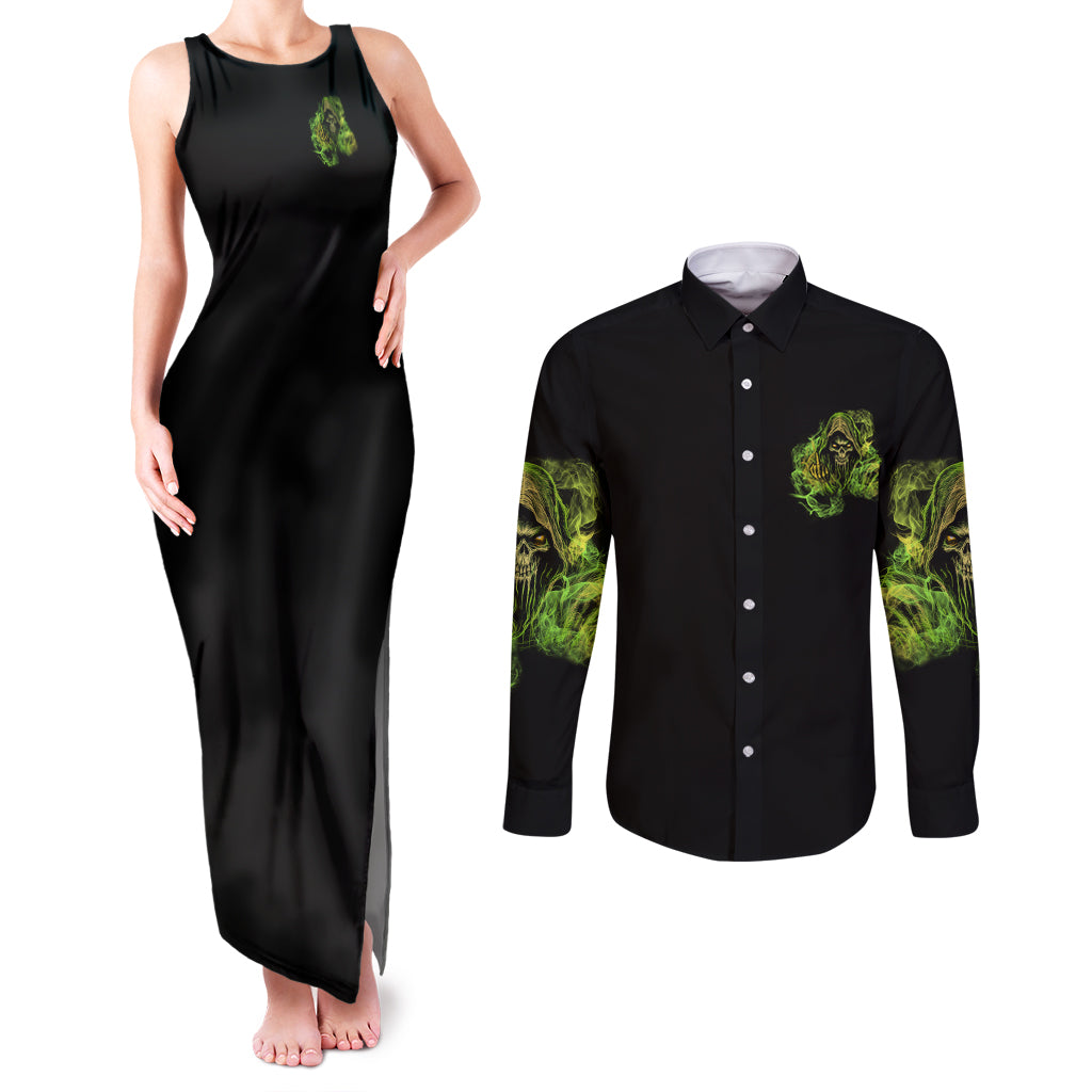 my-give-a-f-is-broken-reaper-couples-matching-tank-maxi-dress-and-long-sleeve-button-shirt
