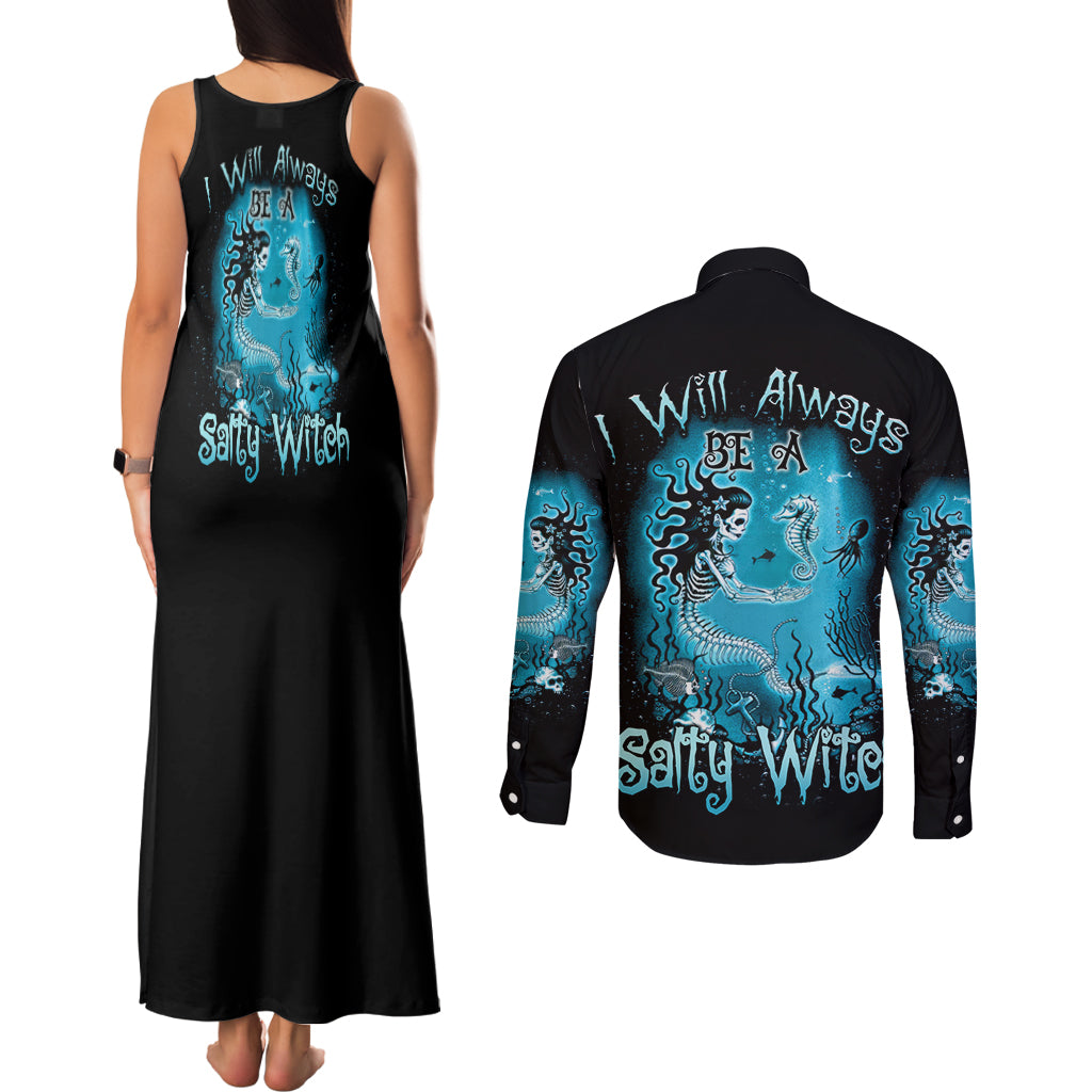 salty-witch-mermaid-halloween-couples-matching-tank-maxi-dress-and-long-sleeve-button-shirt