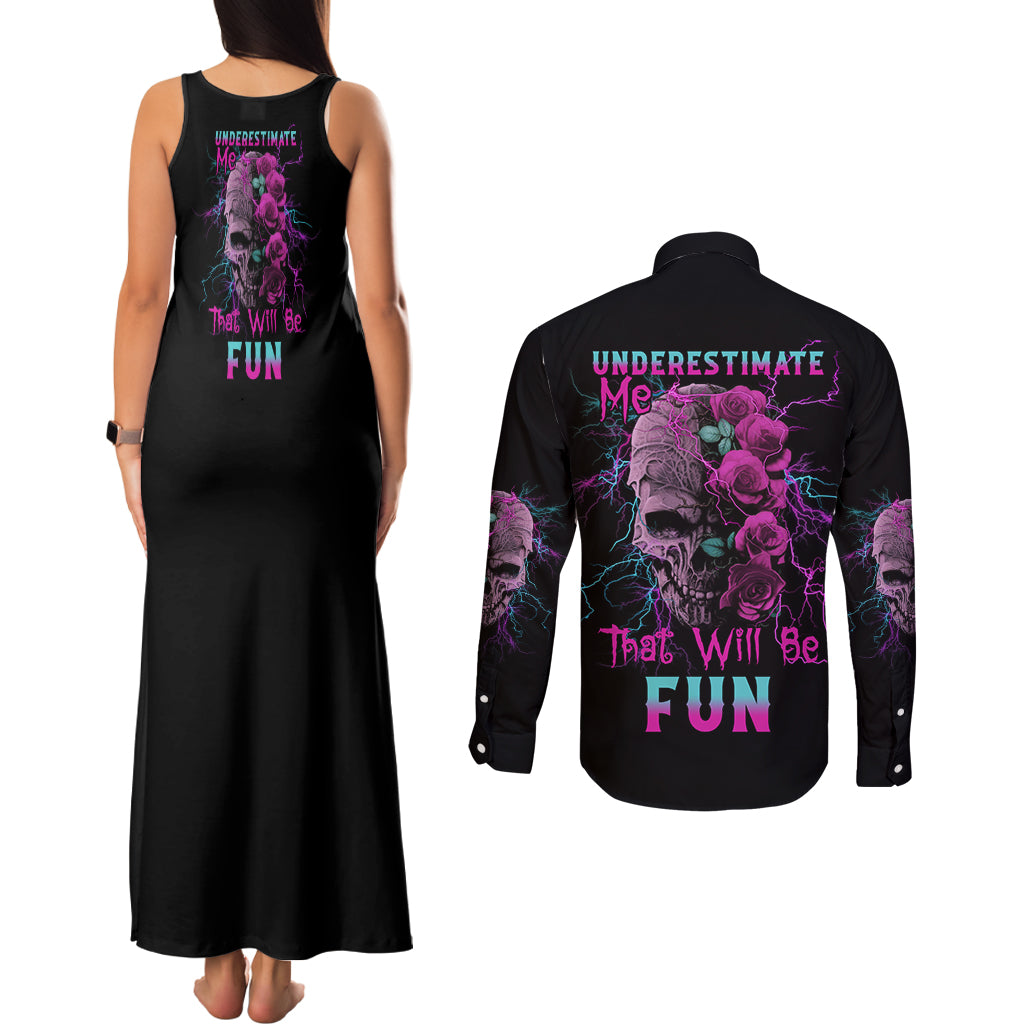 underestimate-me-rose-skull-couples-matching-tank-maxi-dress-and-long-sleeve-button-shirt