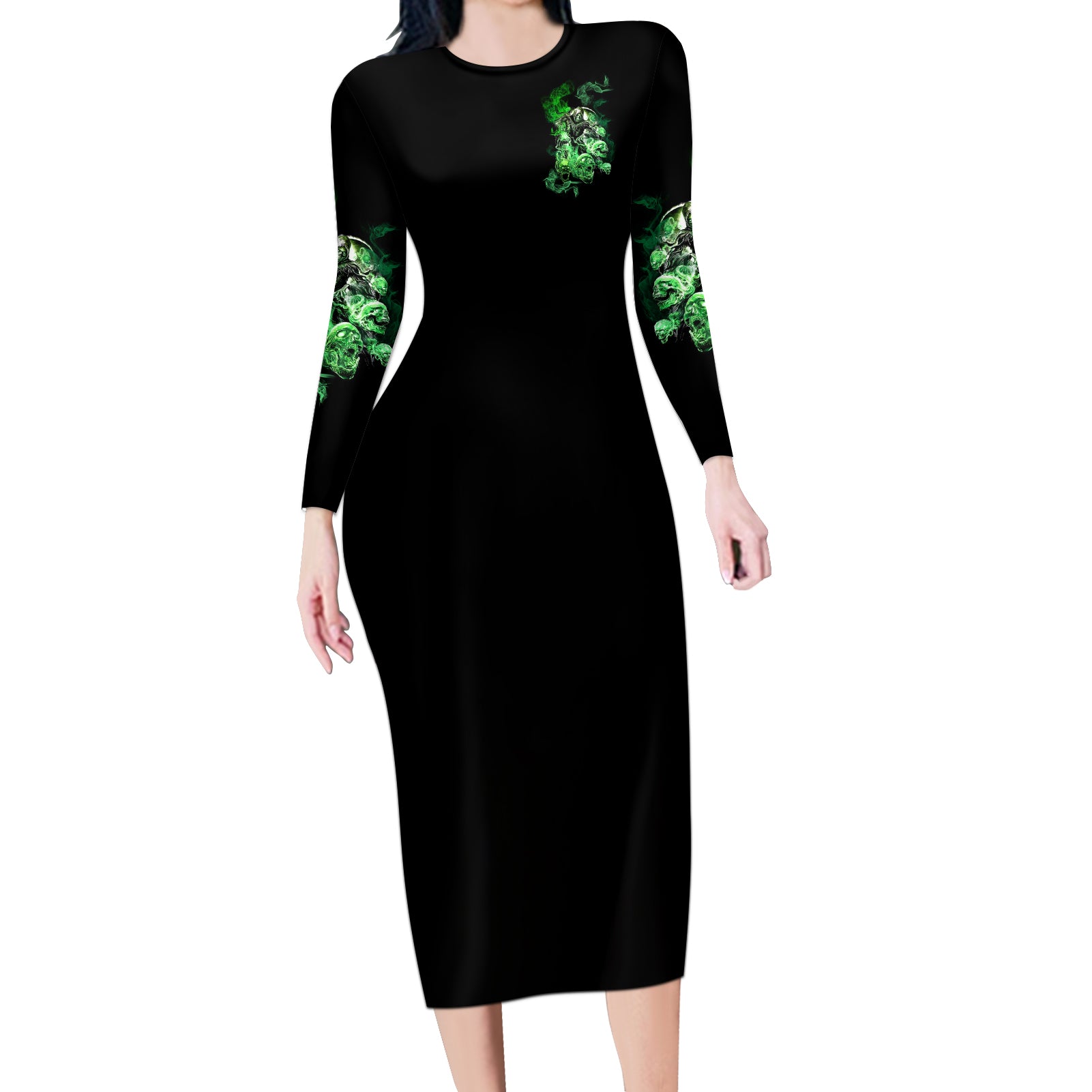 i-am-the-storm-skull-long-sleeve-bodycon-dress