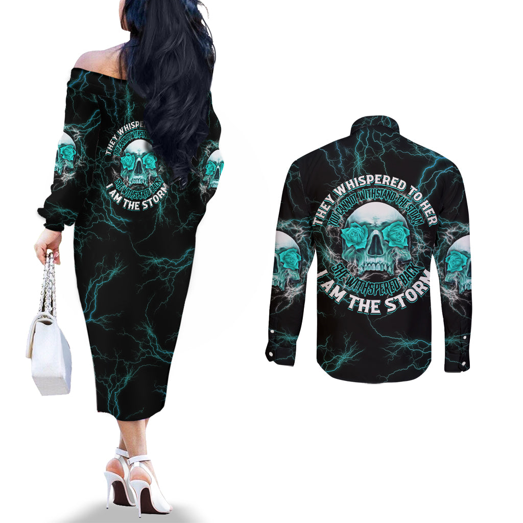 if-you-are-shocked-by-what-i-say-couples-matching-off-the-shoulder-long-sleeve-dress-and-long-sleeve-button-shirt